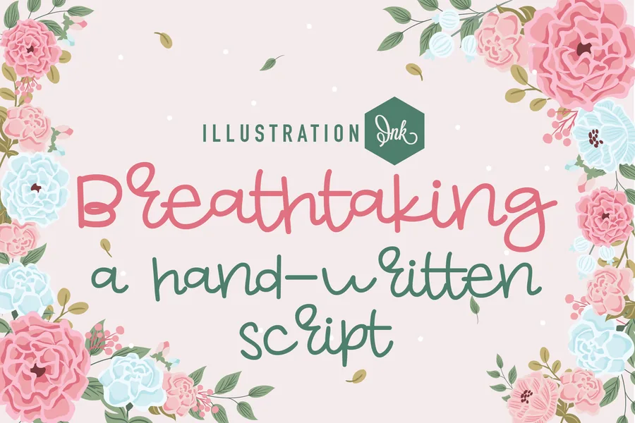 Breathtaking — whimsical font preview