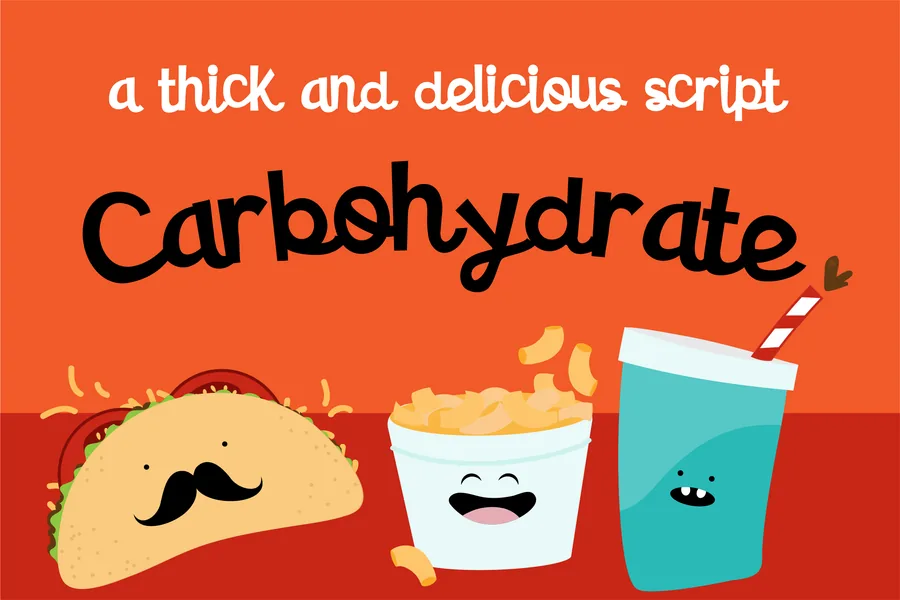 Carbohydrate — whimsical font preview