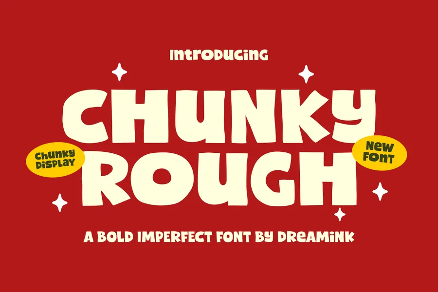 Chunky Rough — whimsical font preview