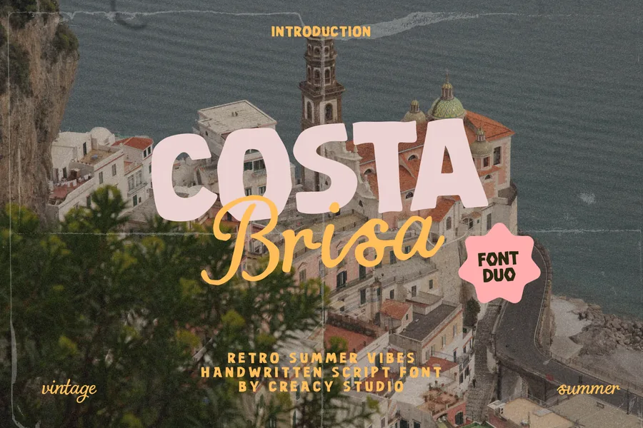 Costa Brisa Duo — whimsical font preview