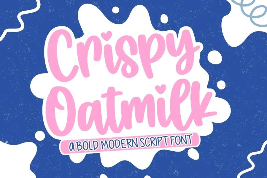 Crispy Oatmilk — whimsical font preview