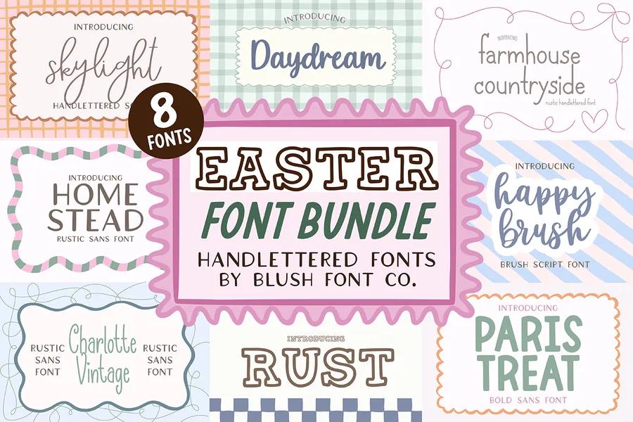 Easter Bundle — whimsical font preview