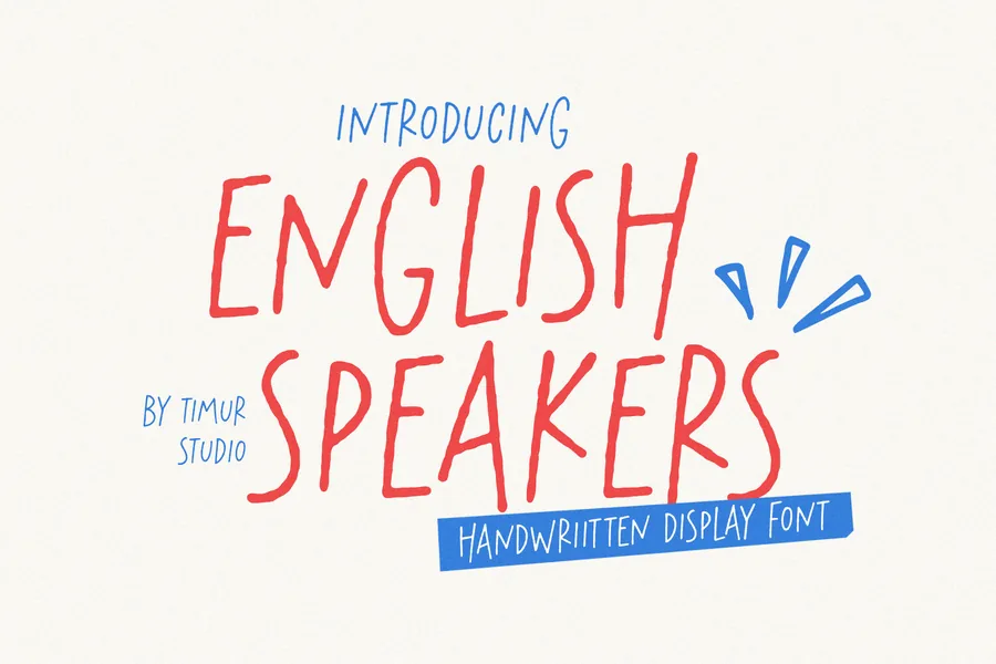 English Speakers — whimsical font preview