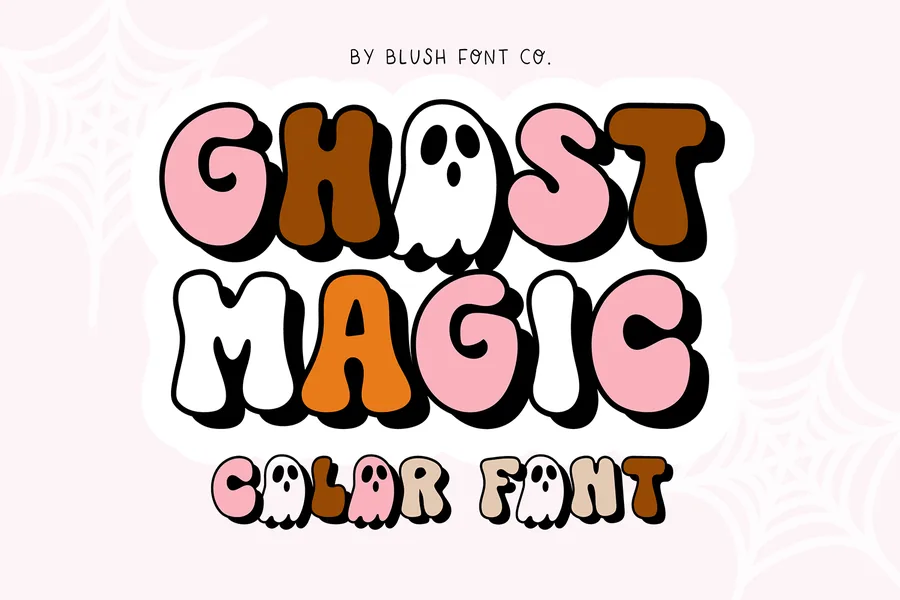 Ghost Magic Color — whimsical font preview