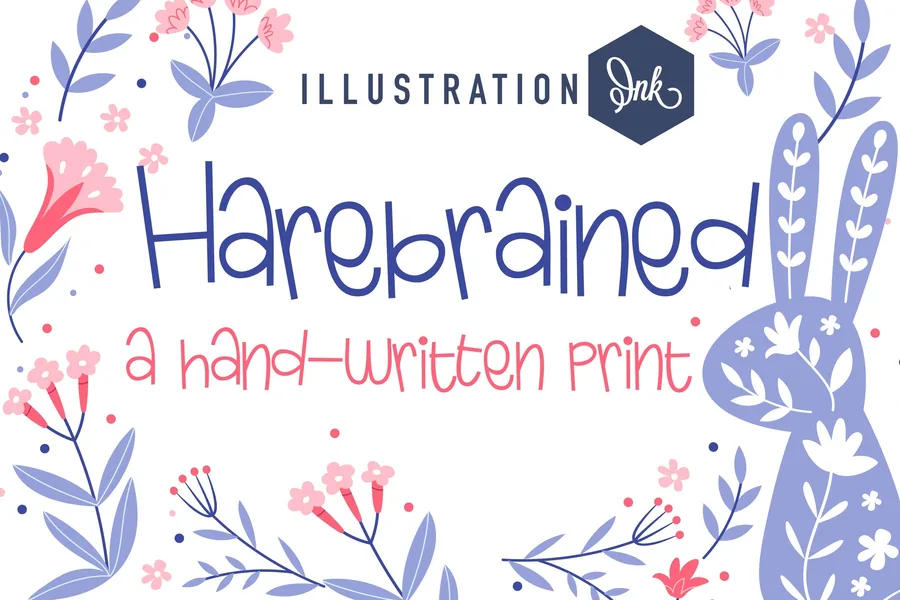 Harebrained — whimsical font preview