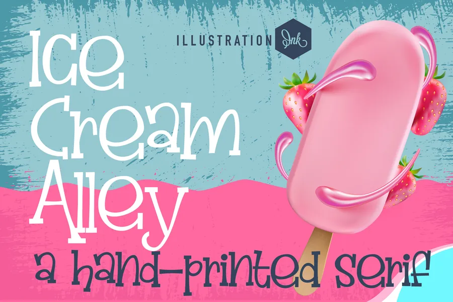 Ice Cream Alley — whimsical font preview