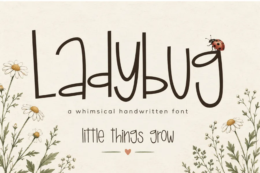 Ladybug — whimsical font preview