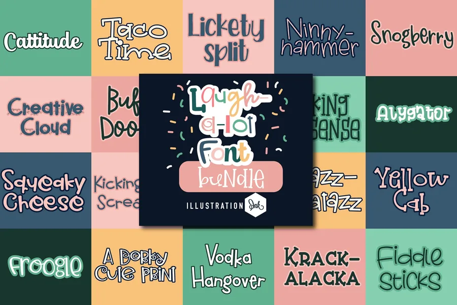 Laugh a Lot — whimsical font preview