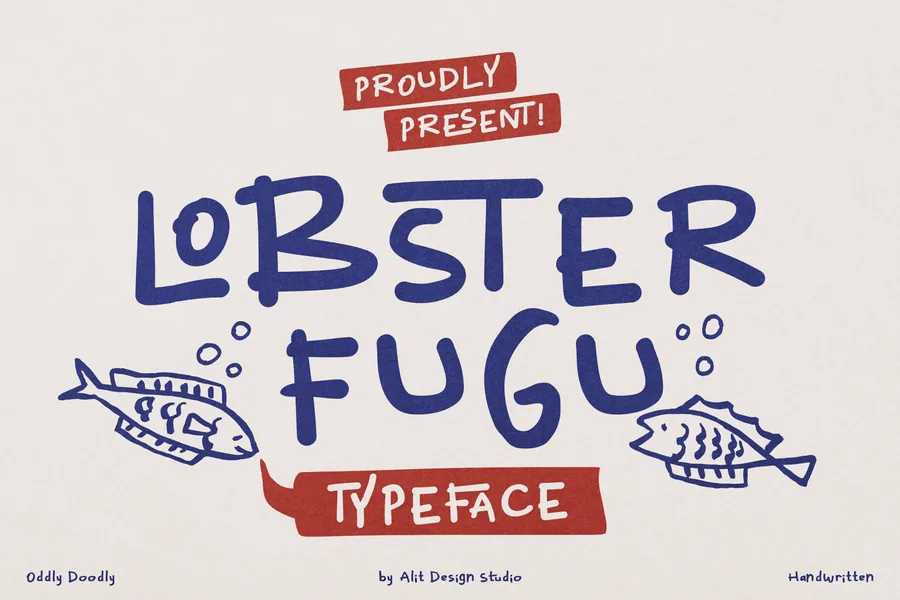 Lobster Fugu — whimsical font preview