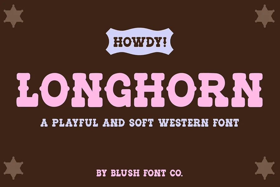 Longhorn Western — whimsical font preview