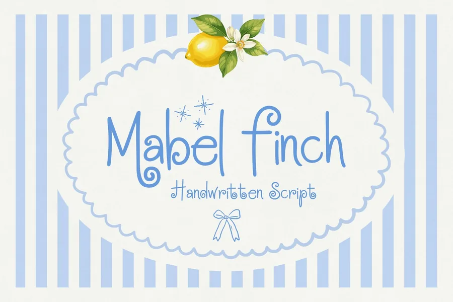Mabel Finch — whimsical font preview