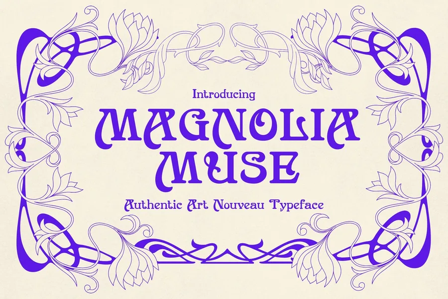 Magnolia Muse — whimsical font preview