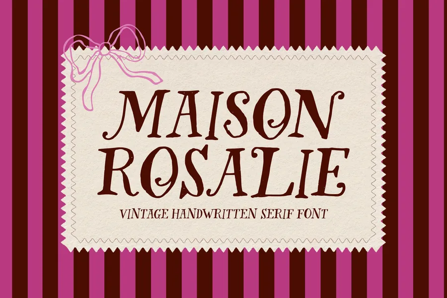 Maison Rosalie — whimsical font preview