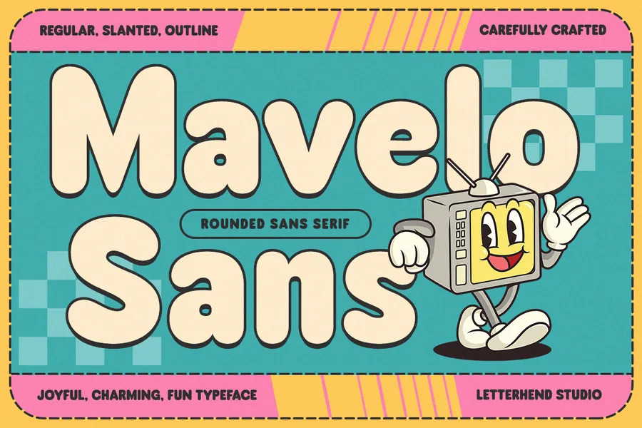 Mavelo Sans — whimsical font preview