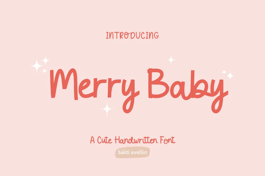 Merry Babe — whimsical font preview