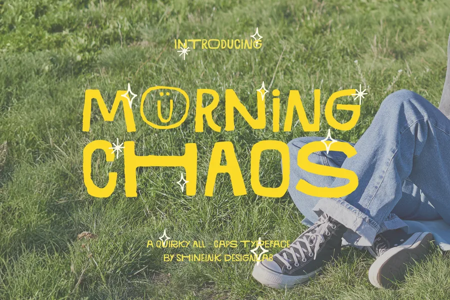 Morning Chaos — whimsical font preview