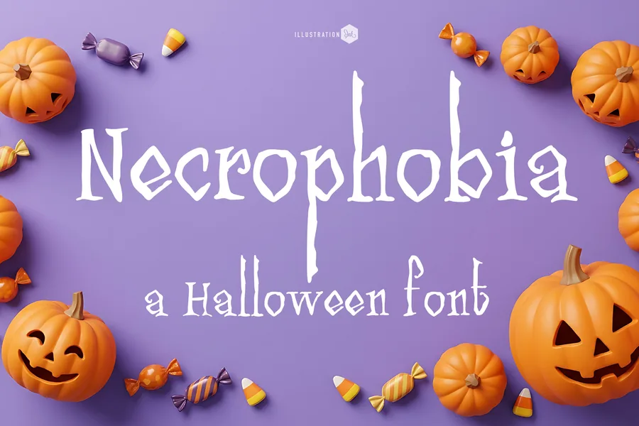 Necrophobia — whimsical font preview