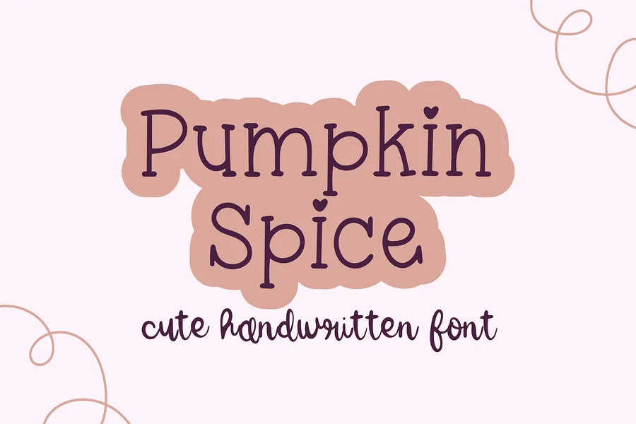 Pumpkin Spice — whimsical font preview