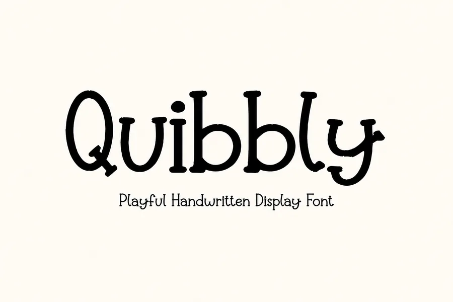 Quibbly — whimsical font preview