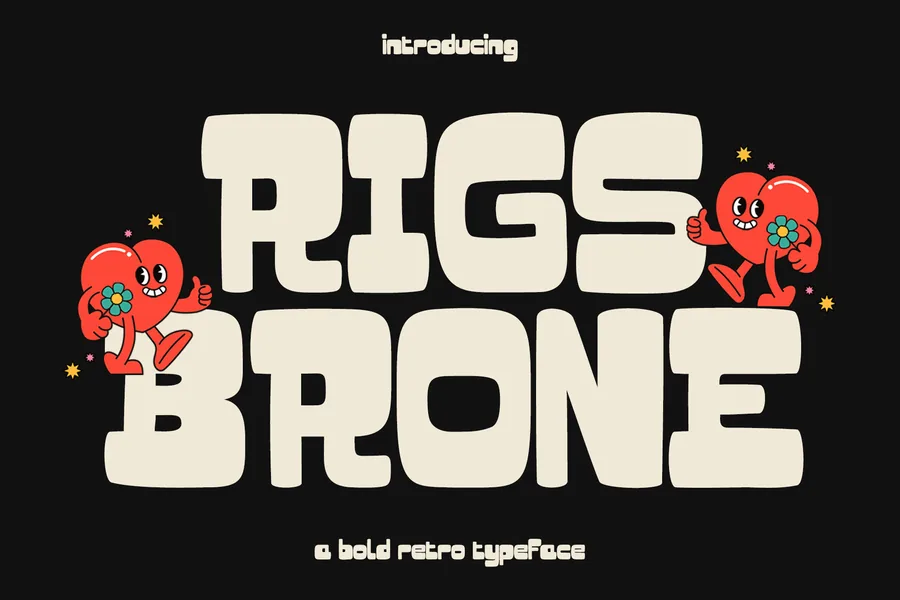 Rigs Brone — whimsical font preview