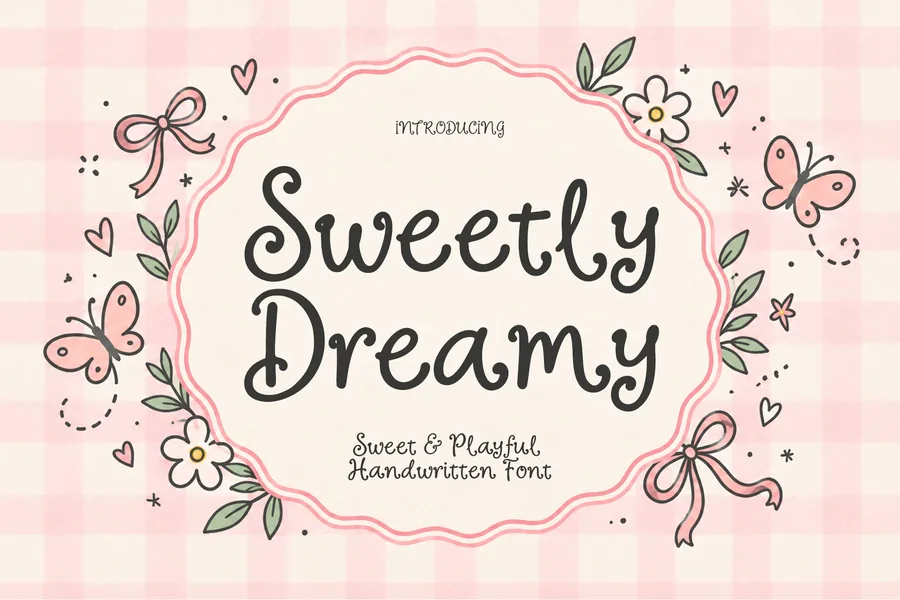 Sweetly Dreamy — whimsical font preview