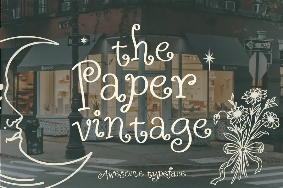 The Paper Vintage — whimsical font preview