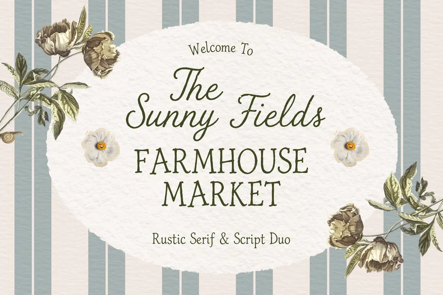 The Sunny Field — whimsical font preview