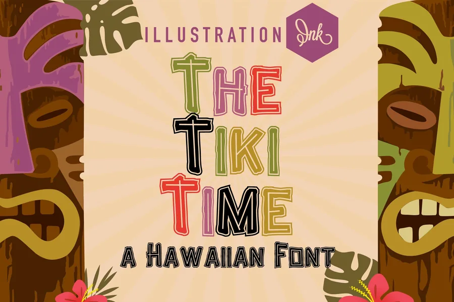The Tiki Time — whimsical font preview