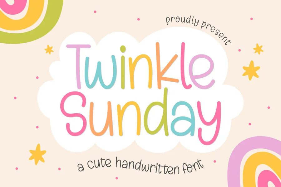 Twinkle Sunday — whimsical font preview