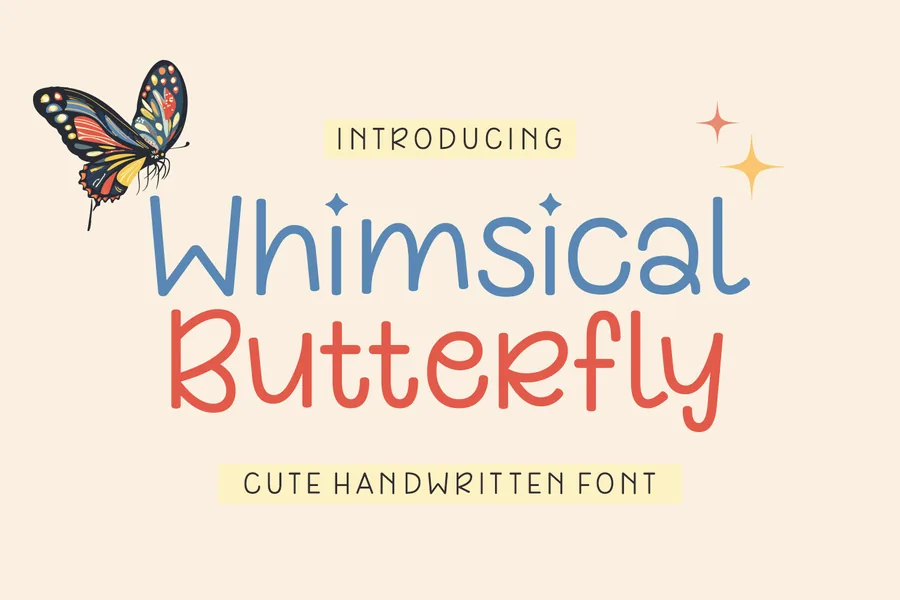 Whimsical Butterfly — whimsical font preview
