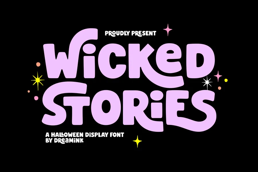 Wicked Stories — whimsical font preview